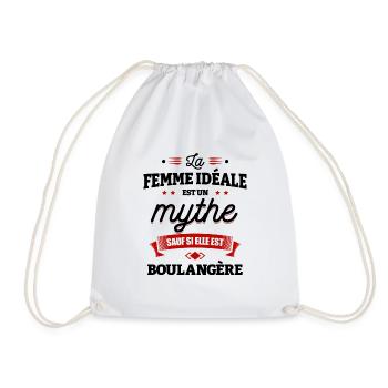 LA FEMME IDEALE EST UNE BOULANGÈRE - Sac de sport léger - blanc - Devant