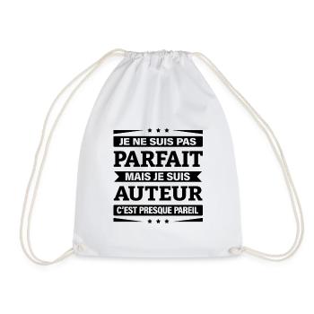 JE SUIS AUTEUR - Sac de sport léger - blanc - Devant