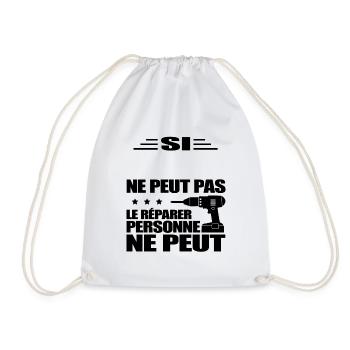 BRICOLEUR À PERSONNALISER - Sac de sport léger - blanc - Devant