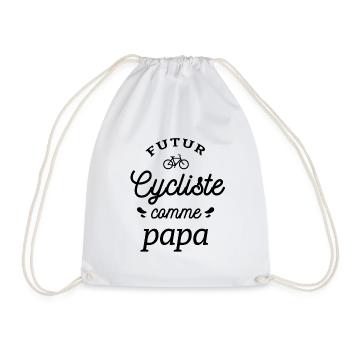 FUTUR CYCLISTE COMME PAPA - Sac de sport léger - blanc - Devant