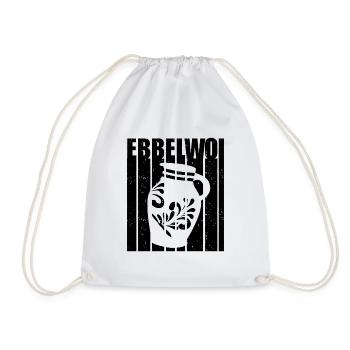 Ebbelwoi Apfelwein Hessen Geschenk Hessisch Babbel - Turnbeutel - Weiß - Vorne