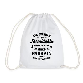 FRÈRE FORMIDABLE - PARRAIN EXCEPTIONNEL - Sac de sport léger - blanc - Devant