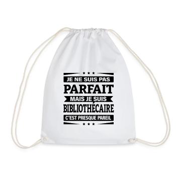 JE SUIS BIBLIOTHÉCAIRE - Sac de sport léger - blanc - Devant