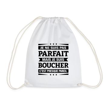 JE SUIS BOUCHER - Sac de sport léger - blanc - Devant