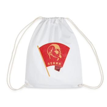 Lenin Gagarin Sputnik Space Russia Astronaut - Drawstring Bag - white - Front