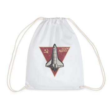 USSR Gagarin Gift Space Russia Astronaut - Drawstring Bag - white - Front