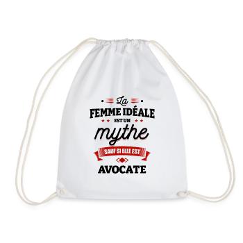 LA FEMME IDÉALE EST AVOCATE - Sac de sport léger - blanc - Devant