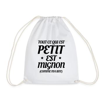 TOUT CE QUI EST PETIT EST MIGNON - Sac de sport léger - blanc - Devant