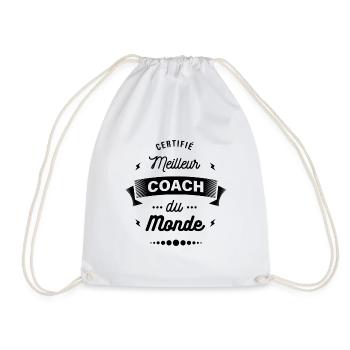 CERTIFIÉ MEILLEUR COACH DU MONDE - Sac de sport léger - blanc - Devant