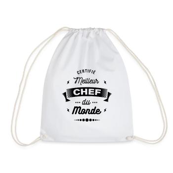 CERTIFIÉ MEILLEUR CHEF DU MONDE - Sac de sport léger - blanc - Devant