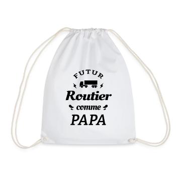 FUTUR ROUTIER COMME PAPA - Sac de sport léger - blanc - Devant