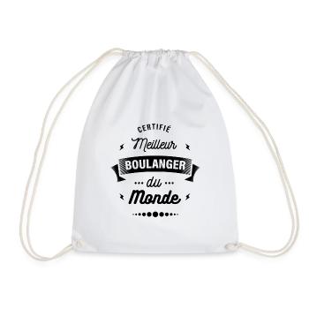 CERTIFIÉ MEILLEUR BOULANGER DU MONDE - Sac de sport léger - blanc - Devant