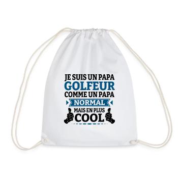 JE SUIS UN PAPA GOLFEUR - Sac de sport léger - blanc - Devant