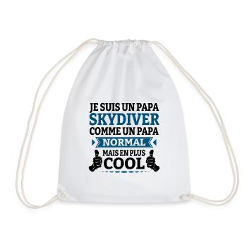 JE SUIS UN PAPA SKYDIVER - Sac de sport léger - blanc - Devant