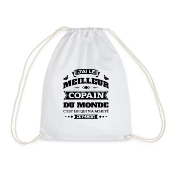 J'AI LE MEILLEUR COPAIN DU MONDE - Sac de sport léger - blanc - Devant