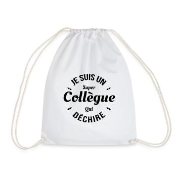 COLLÈGUE QUI DÉCHIRE - Sac de sport léger - blanc - Devant