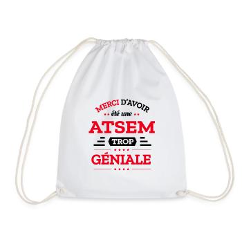 ATSEM TROP GÉNIALE - Sac de sport léger - blanc - Devant