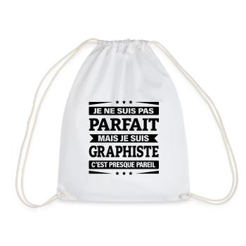 JE SUIS GRAPHISTE - Sac de sport léger - blanc - Devant
