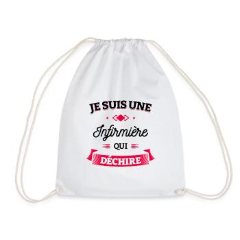 INFIRMIÈRE QUI DÉCHIRE - Sac de sport léger - blanc - Devant