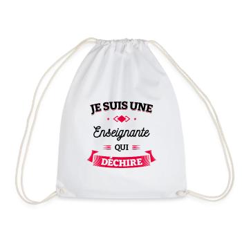 ENSEIGNANTE QUI DÉCHIRE - Sac de sport léger - blanc - Devant