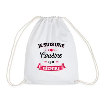 COUSINE QUI DÉCHIRE - Sac de sport léger - blanc - Devant