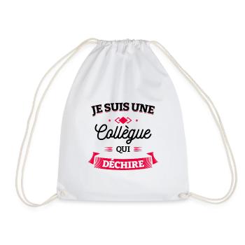 COLLÈGUE QUI DÉCHIRE - Sac de sport léger - blanc - Devant