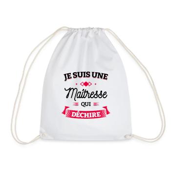 MAÎTRESSE QUI DÉCHIRE - Sac de sport léger - blanc - Devant