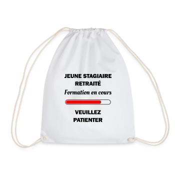 JEUNE STAGIAIRE RETRAITE - Sac de sport léger - blanc - Devant