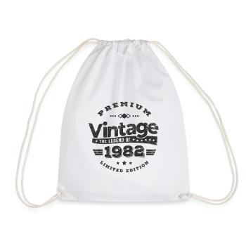 VINTAGE 1982 - Drawstring Bag - white - Front