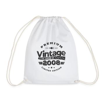 VINTAGE 2008 - Drawstring Bag - white - Front