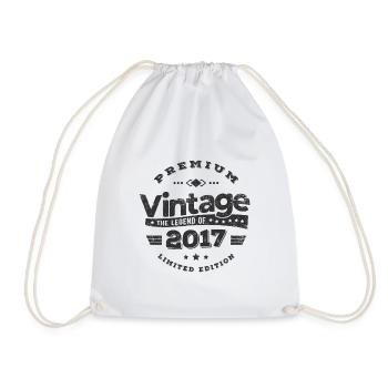 VINTAGE 2017 - Drawstring Bag - white - Front
