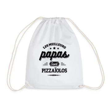 LES MEILLEURS PAPAS SONT PIZZAÏOLOS - Sac de sport léger - blanc - Devant