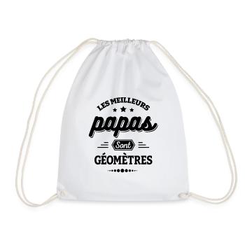LES MEILLEURS PAPAS SONT GÉOMÈTRES - Sac de sport léger - blanc - Devant