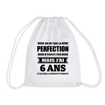 LA PERFECTION À 6 ANS - Sac de sport léger - blanc - Devant