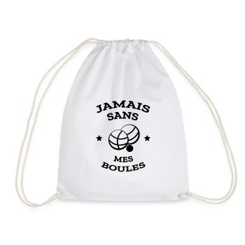 PÉTANQUE JAMAIS SANS MES BOULES - Sac de sport léger - blanc - Devant
