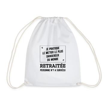 RETRAITÉE HUMOUR RETRAITE - Sac de sport léger - blanc - Devant