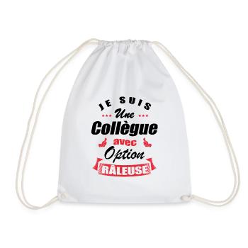 COLLÈGUE AVEC OPTION RÂLEUSE - Sac de sport léger - blanc - Devant