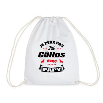 JE PEUX PAS J'AI CÂLINS AVEC PAPY - Sac de sport léger - blanc - Devant