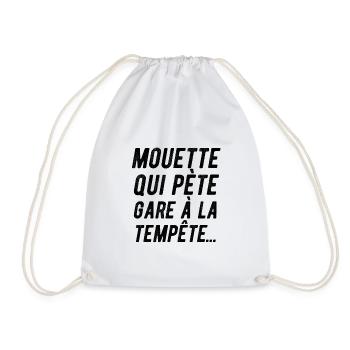 MOUETTE QUI PETE GARE À LA TEMPÊTE - Sac de sport léger - blanc - Devant
