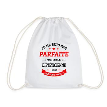 DIÉTÉTICIENNE PARFAITE - Sac de sport léger - blanc - Devant