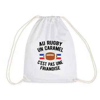 AU RUGBY UN CARAMEL C'EST PAS UNE FRIANDISE - Sac de sport léger - blanc - Devant