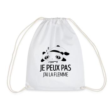 JE PEUX PAS J'AI LA FLEMME - Sac de sport léger - blanc - Devant