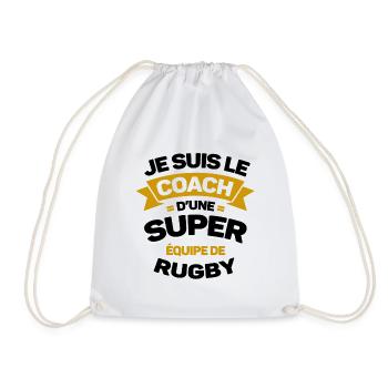 COACH D'UNE SUPER ÉQUIPE DE RUGBY - Sac de sport léger - blanc - Devant