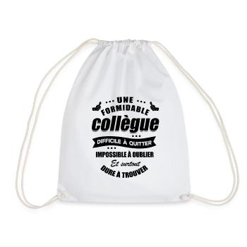 MEILLEURE COLLÈGUE IMPOSSIBLE À OUBLIER - Sac de sport léger - blanc - Devant