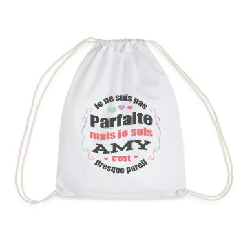 AMY PARFAITE - PRENOM AMY - Sac de sport léger - blanc - Devant