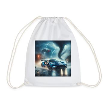 Voiture de sport - Sac de sport léger - blanc - Devant