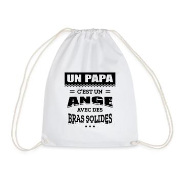 UN PAPA C'EST UN ANGE AVEC DES BRAS SOLIDES - Sac de sport léger - blanc - Devant