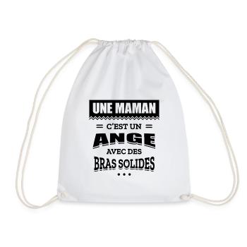 UNE MAMAN C'EST UN ANGE AVEC DES BRAS SOLIDES - Sac de sport léger - blanc - Devant
