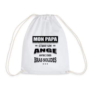 MON PAPA C'EST UN ANGE AVEC DES BRAS SOLIDES - Sac de sport léger - blanc - Devant