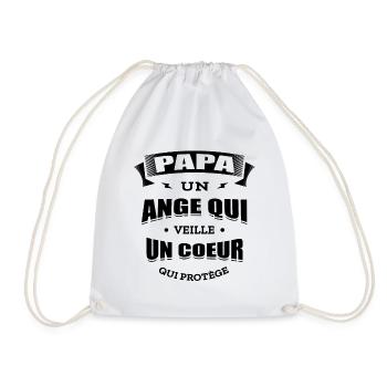 PAPA UN ANGE QUI VEILLE UN CŒUR QUI PROTÈGE - Sac de sport léger - blanc - Devant